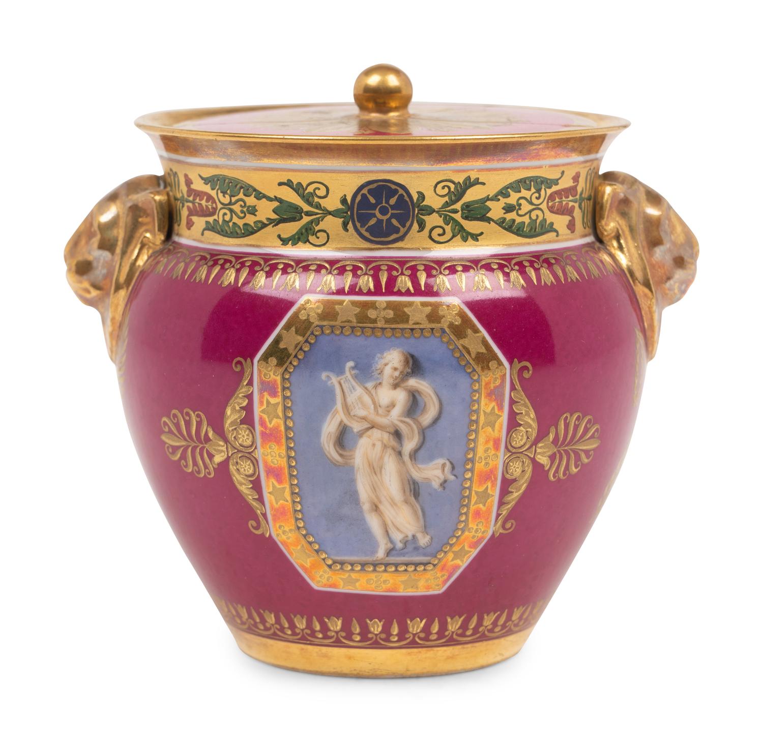 A Sèvres Porcelain Covered Jar in the Empire Taste
