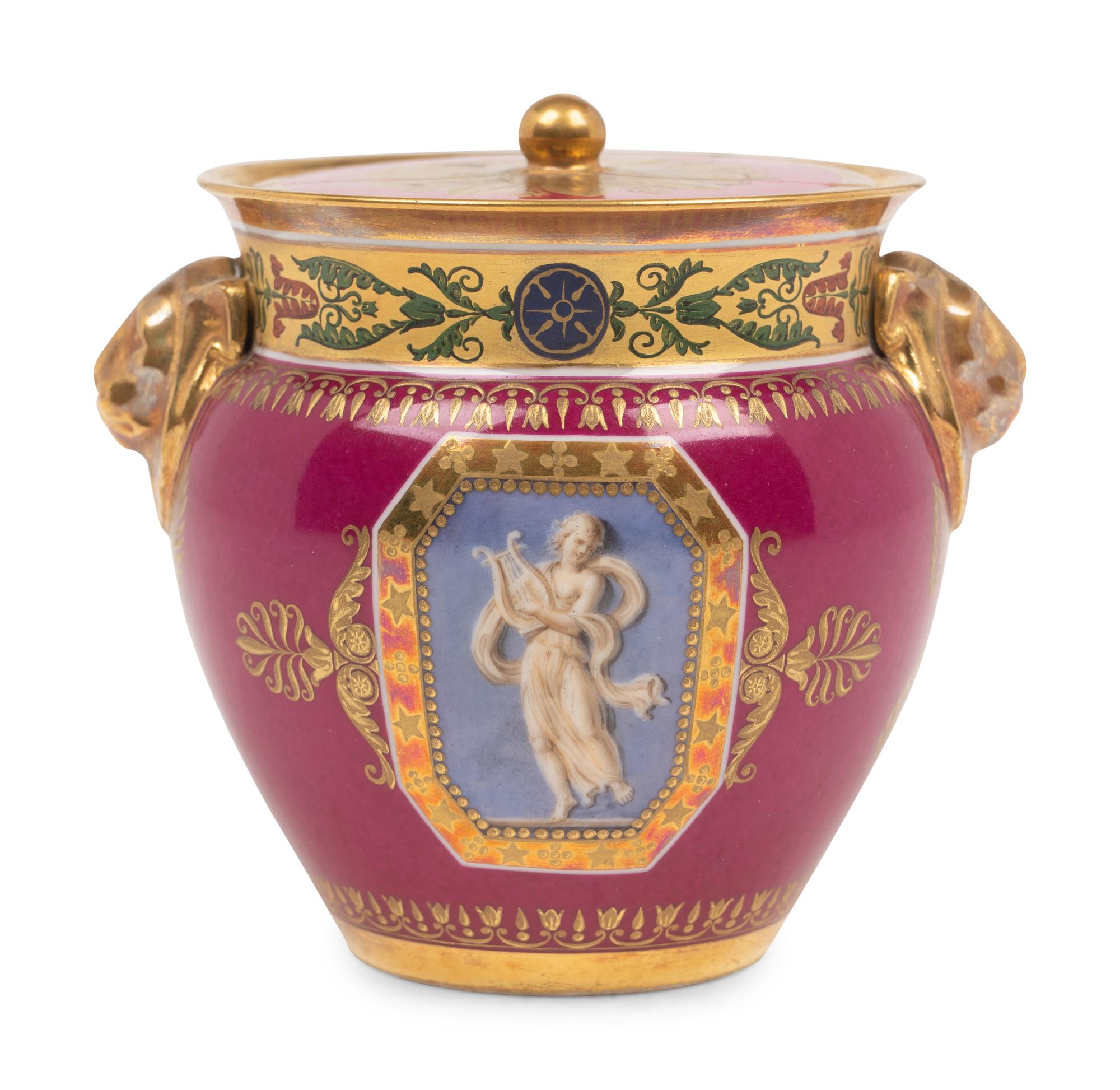 A Sèvres Porcelain Covered Jar in the Empire Taste