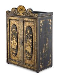 A Chinese Export Lacquer Jewelry Cabinet
