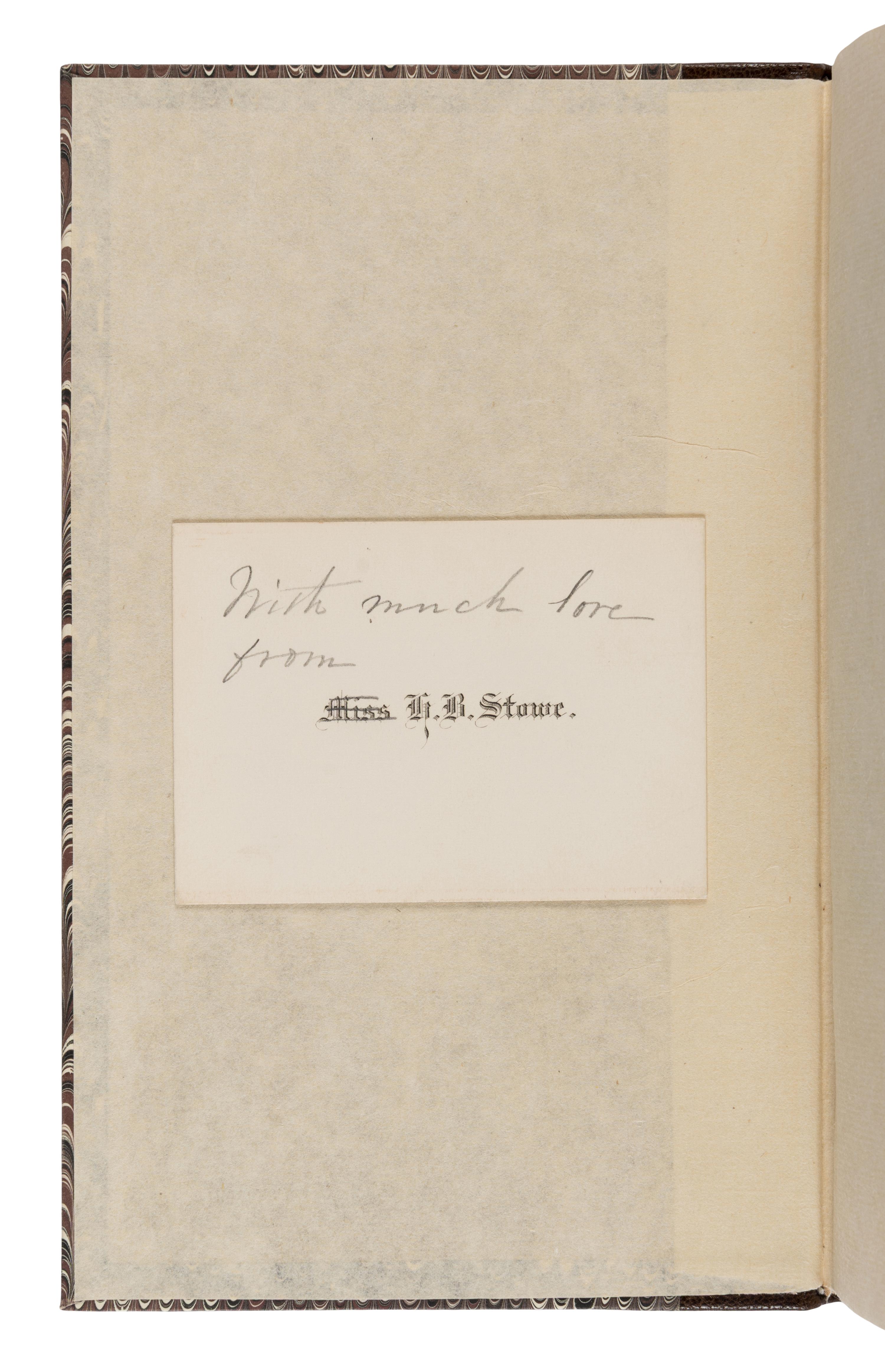 Stowe, Harriet Beecher (1811-1896). A group of 4 titles, most first editions, comprising: