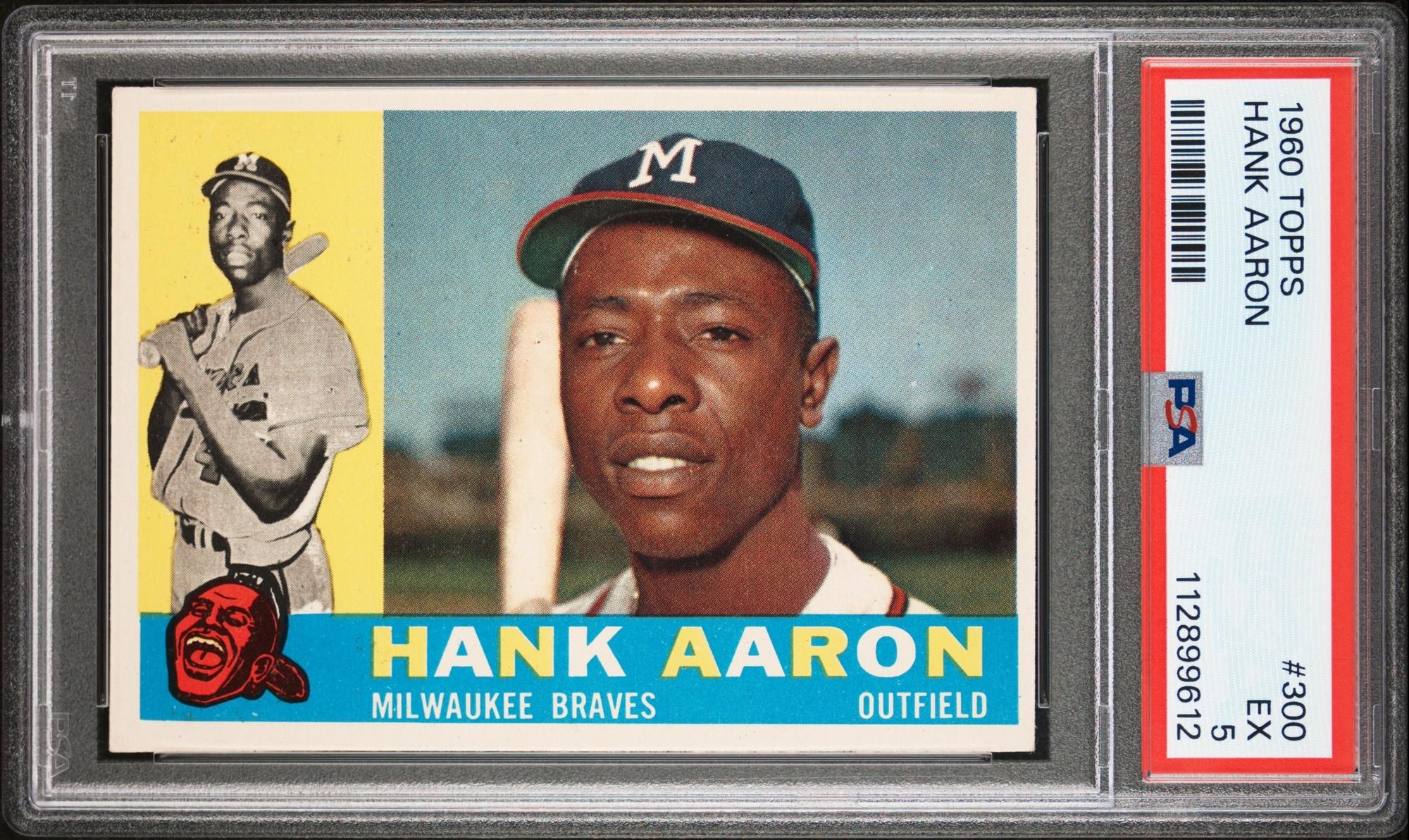 A 1960 Topps Hank Aaron Baseball Card No. 300 (PSA 5 EX)