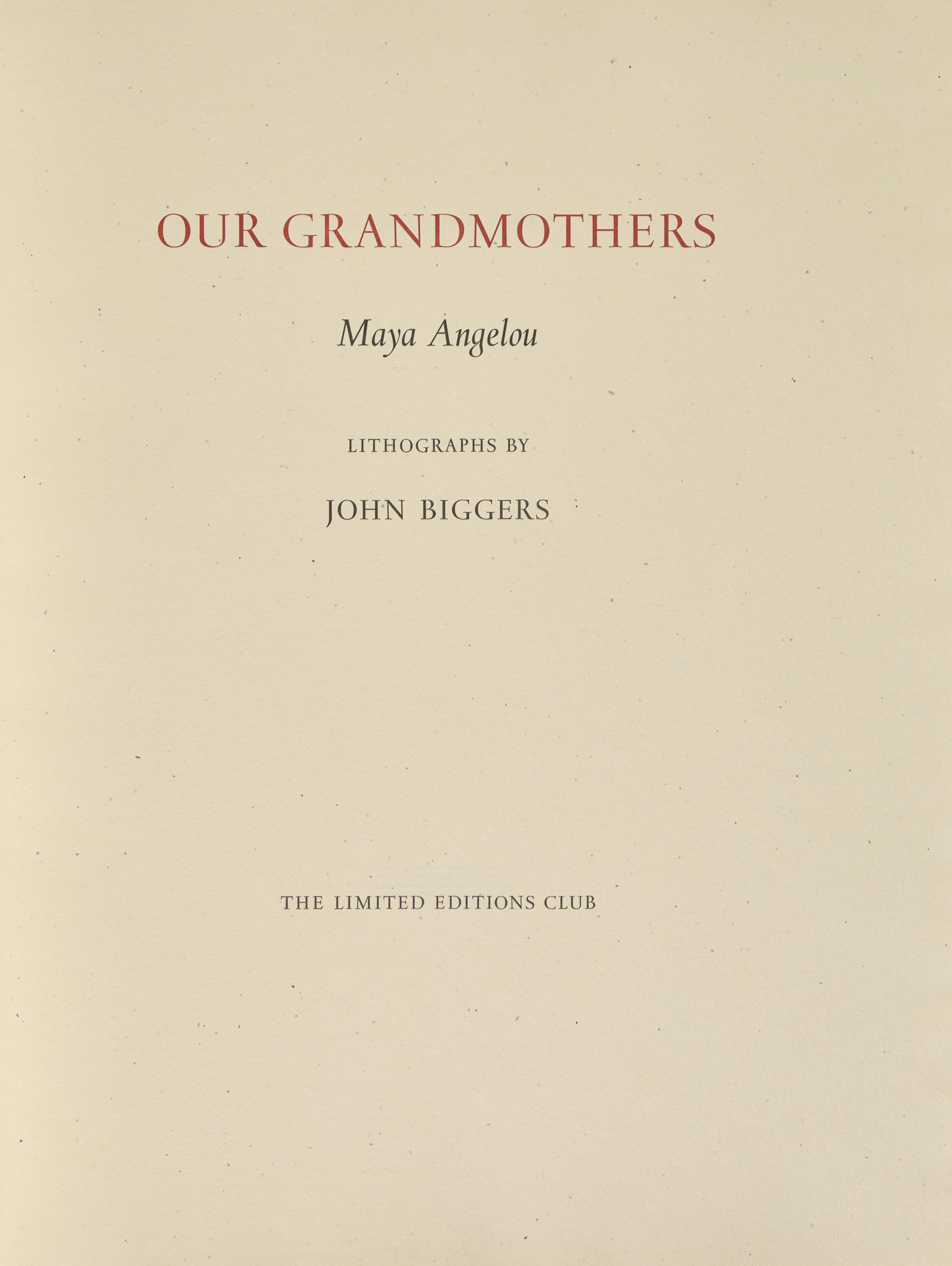 [Limited Editions Club] Angelou, Maya. Our Grandmothers