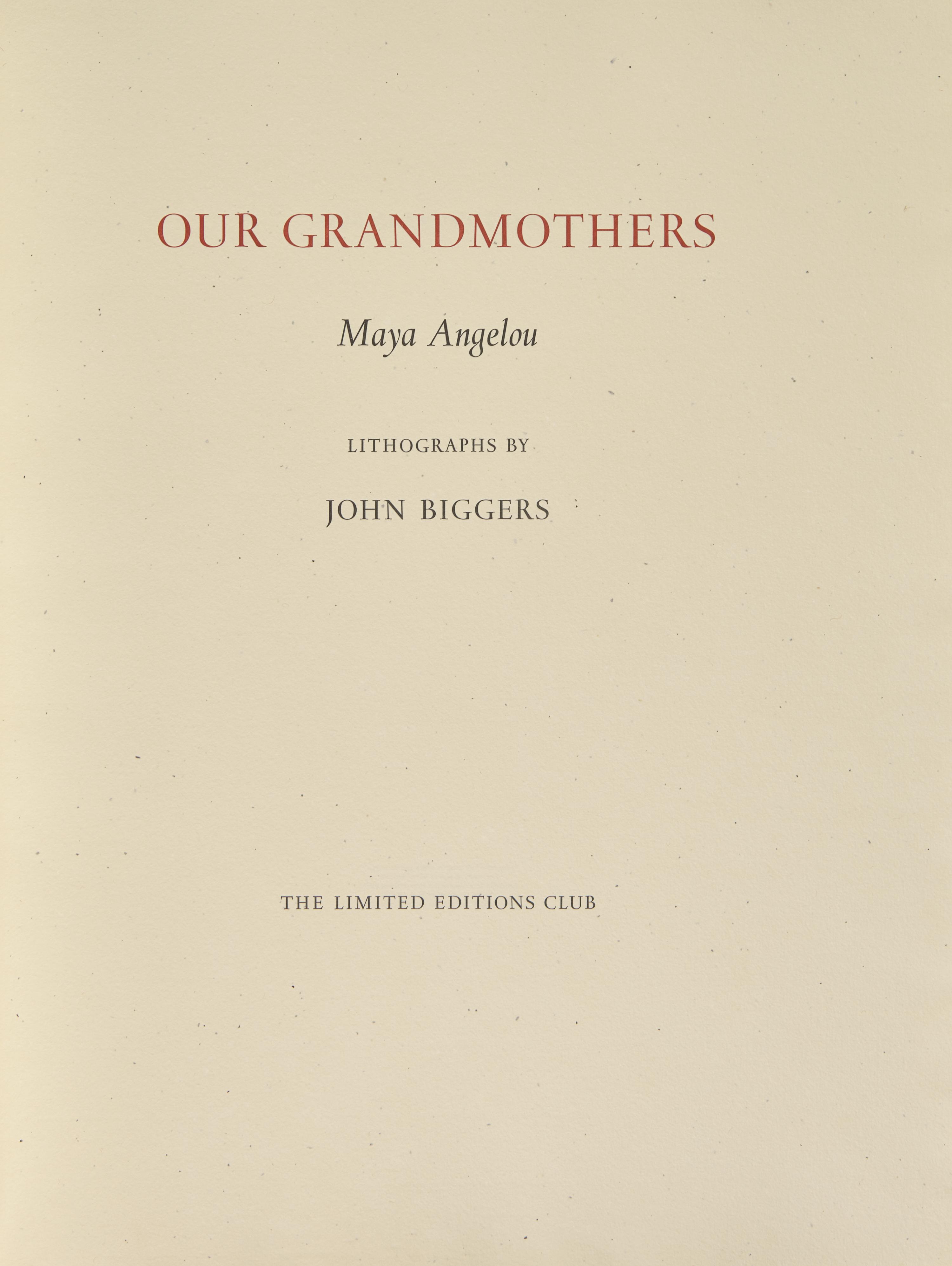 [Limited Editions Club] Angelou, Maya. Our Grandmothers