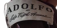 An Adolfo Purple and Brown Patterned Skirt Ensemble,