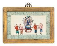 Nine Chinese Export Pith Paintings