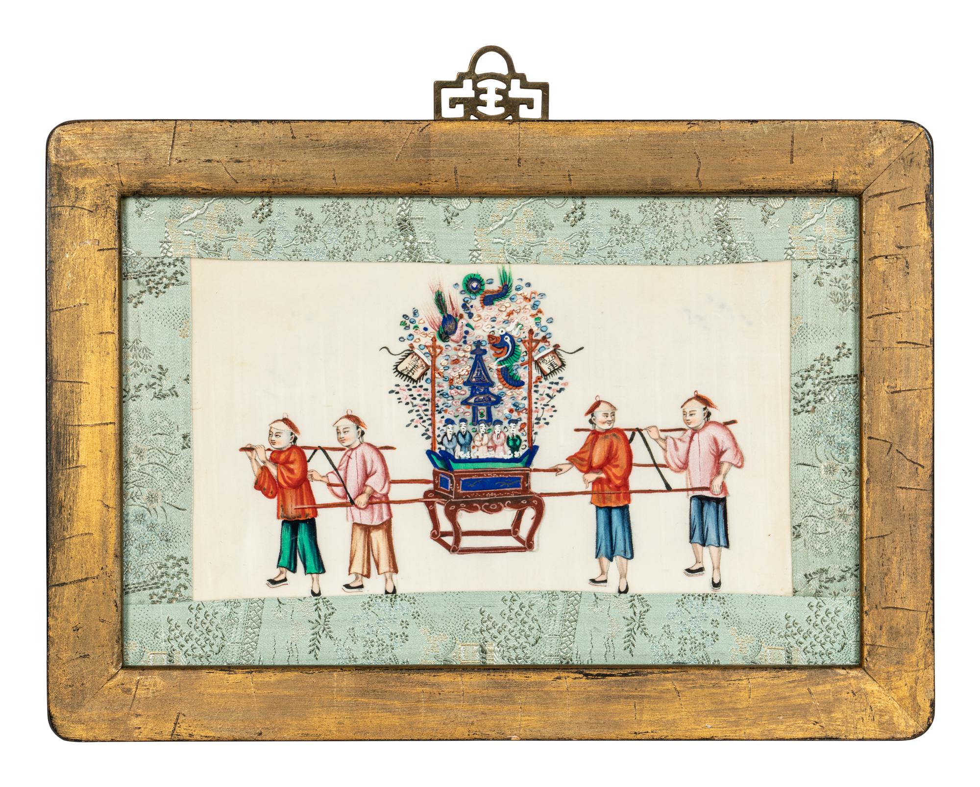 Nine Chinese Export Pith Paintings
