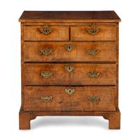 A George II Walnut Chest of Drawers