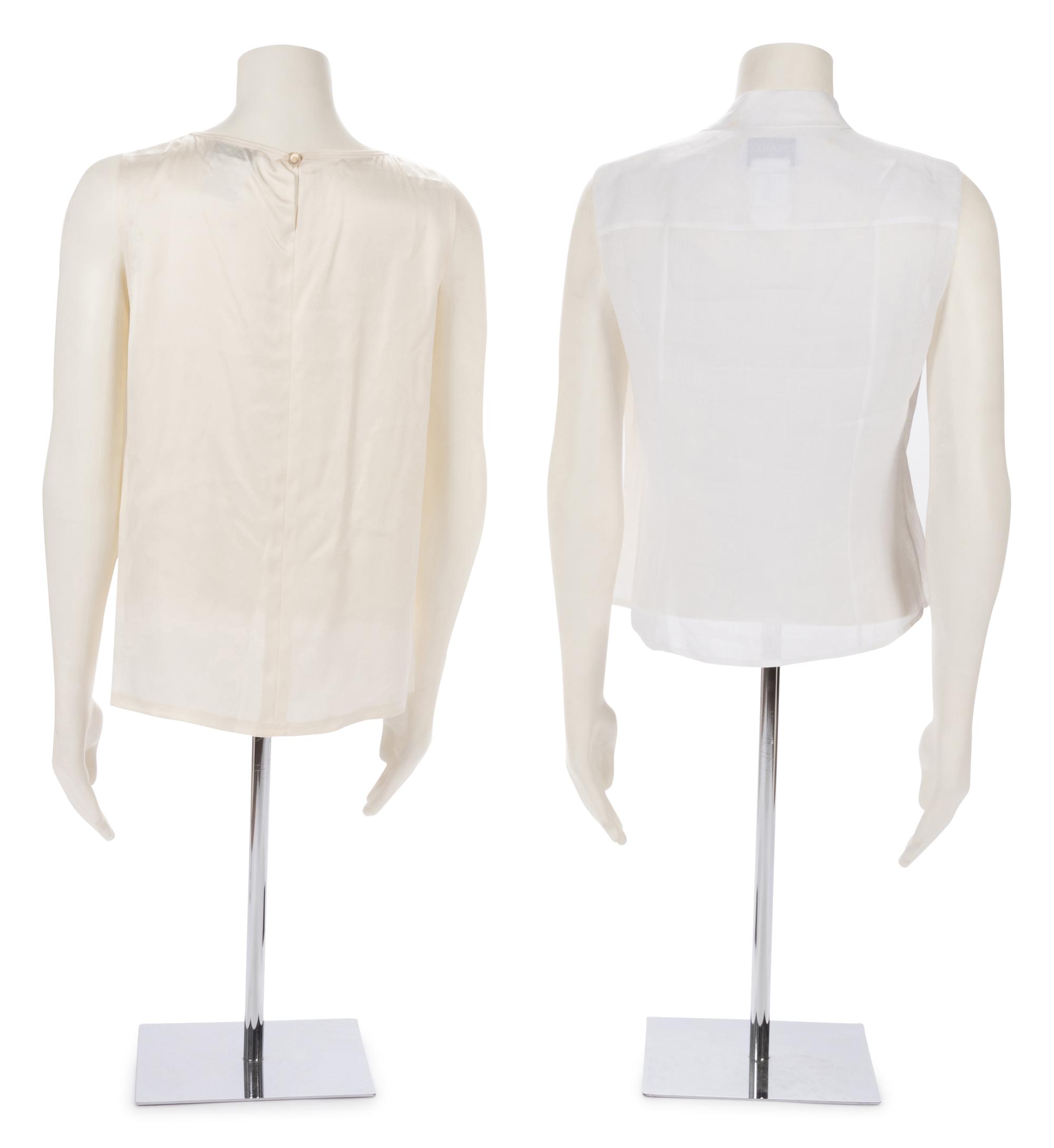Six Designer Tops: Three Chanel, One Rena Lange, One Valentino, One Derek Lam, ca.2002-2009