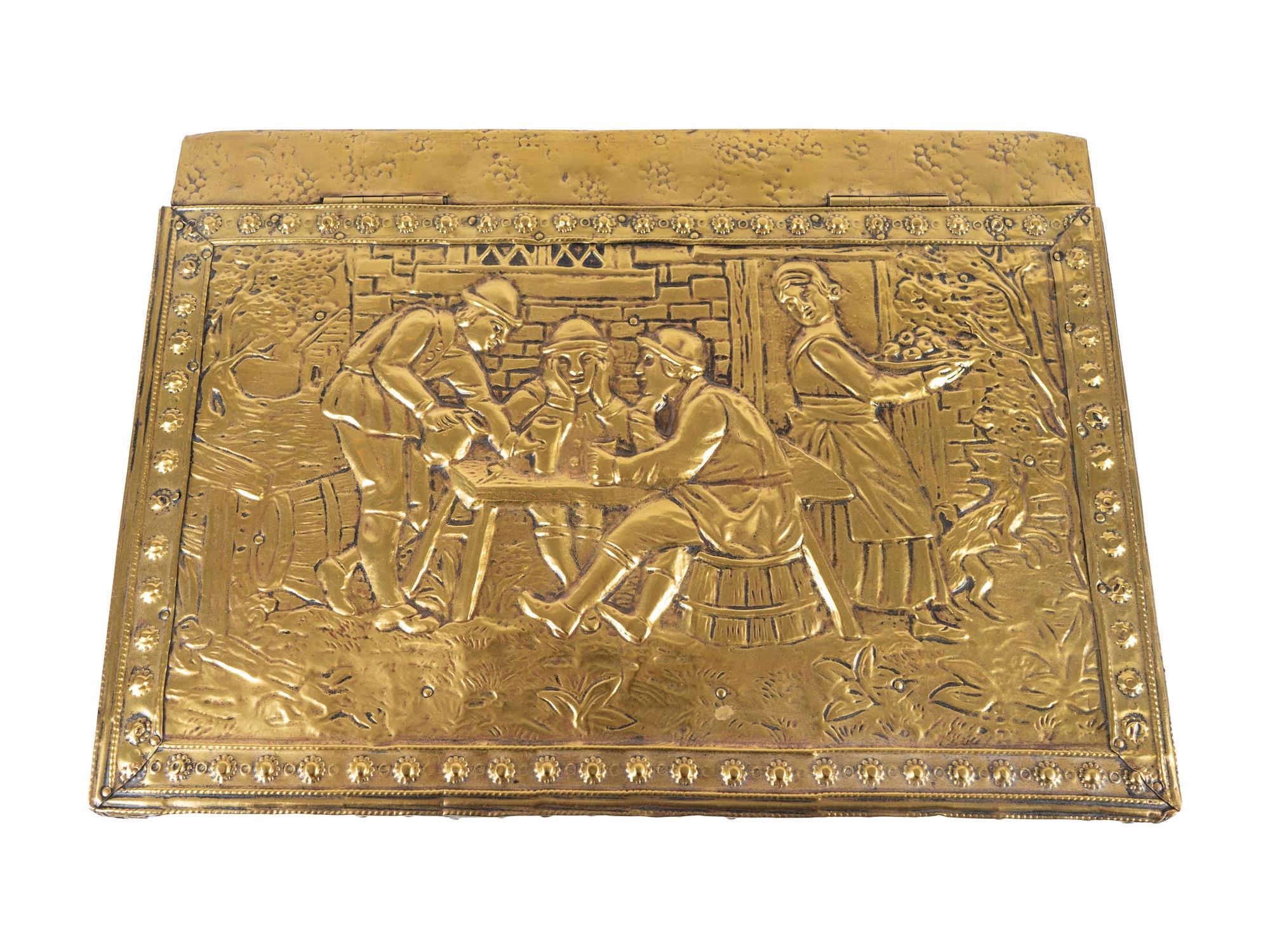 An English Chased Brass Box