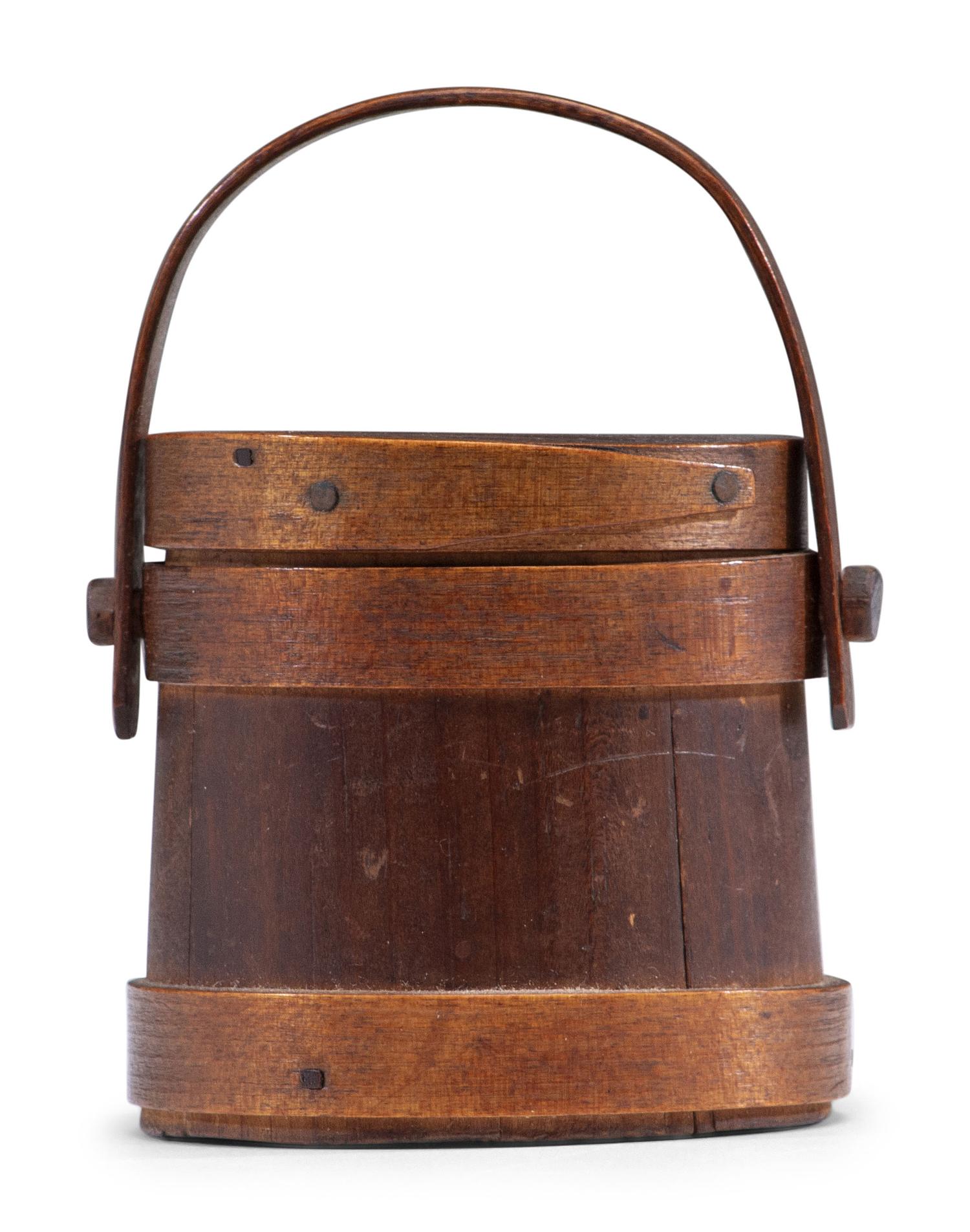 A Miniature Lidded Firkin