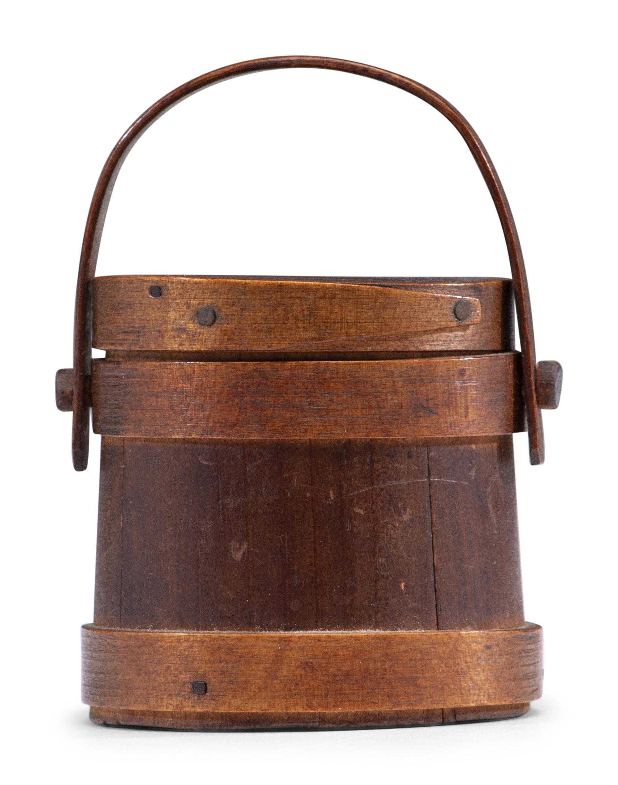 A Miniature Lidded Firkin
