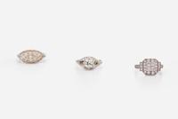 A Group of Ladies Diamond Rings