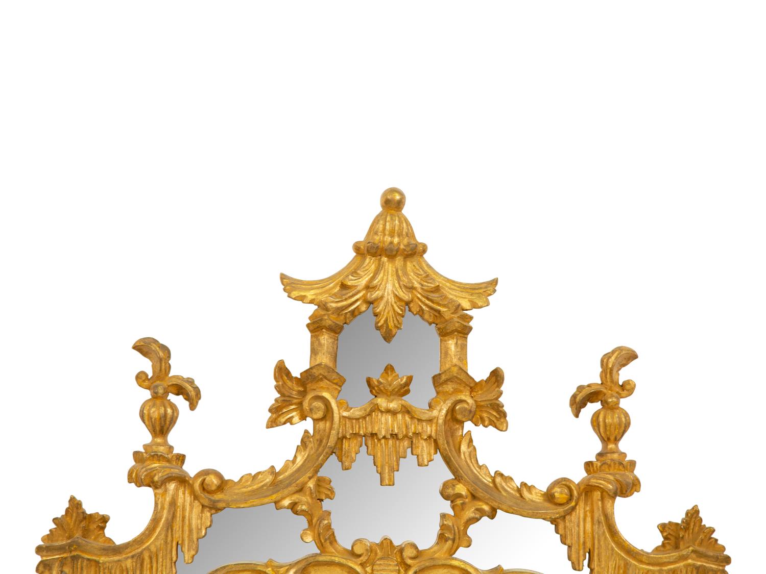 A Chinese Chippendale Style Giltwood Mirror