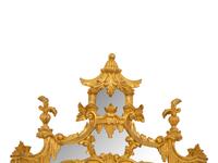 A Chinese Chippendale Style Giltwood Mirror