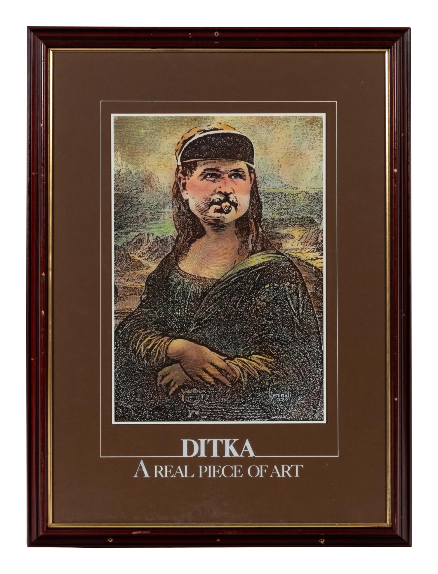 A Group of Four Carlo Beninati Chicago Bears Paintings Formerly Displayed at Mike Ditka’s Restaurant
