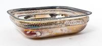An Italian Silver Bowl, 20th century, of square form, together with a fitted box.