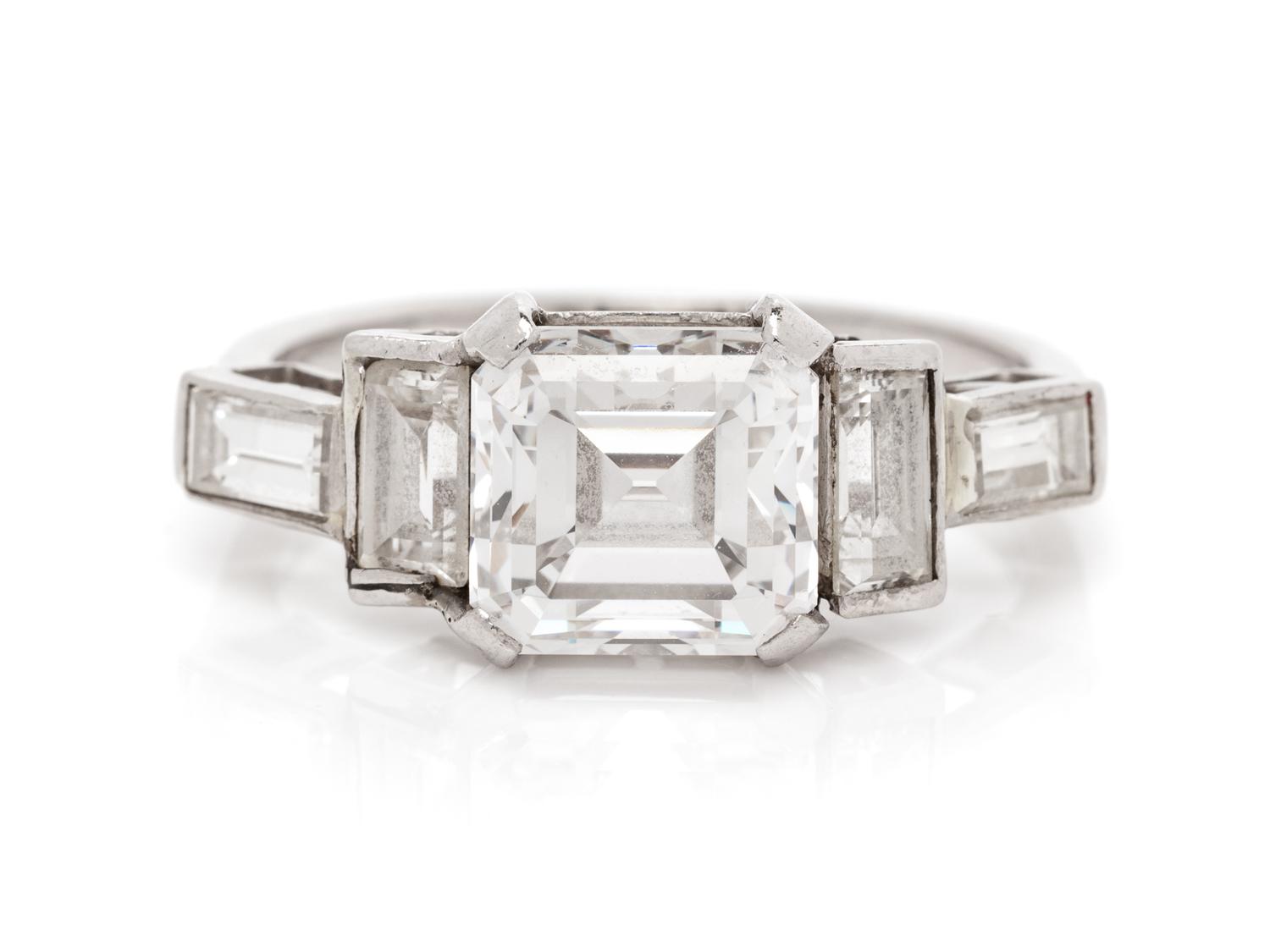 A Platinum and Diamond Ring,