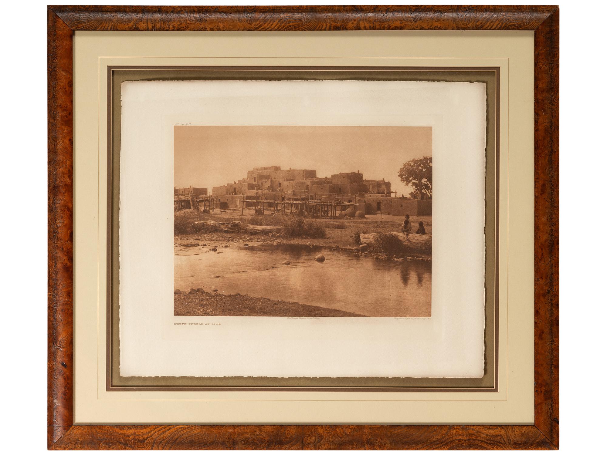 [NATIVE AMERICANS]. CURTIS, Edward (1868-1952). North Pueblo at Taos. (Plate 546, portfolio 16).