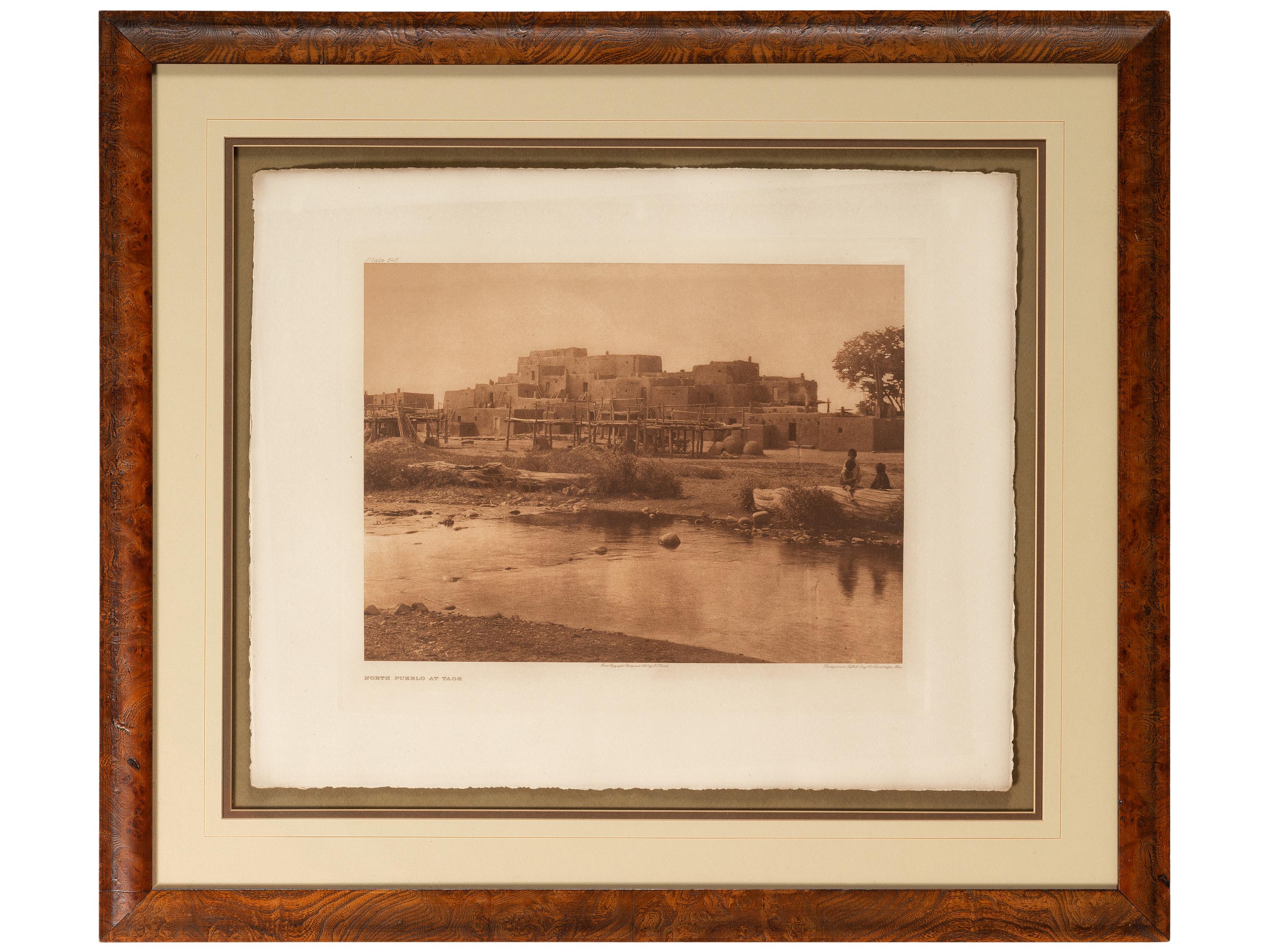 [NATIVE AMERICANS]. CURTIS, Edward (1868-1952). North Pueblo at Taos. (Plate 546, portfolio 16).