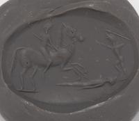 A Greco-Persian Style Chalcedony Scaraboid