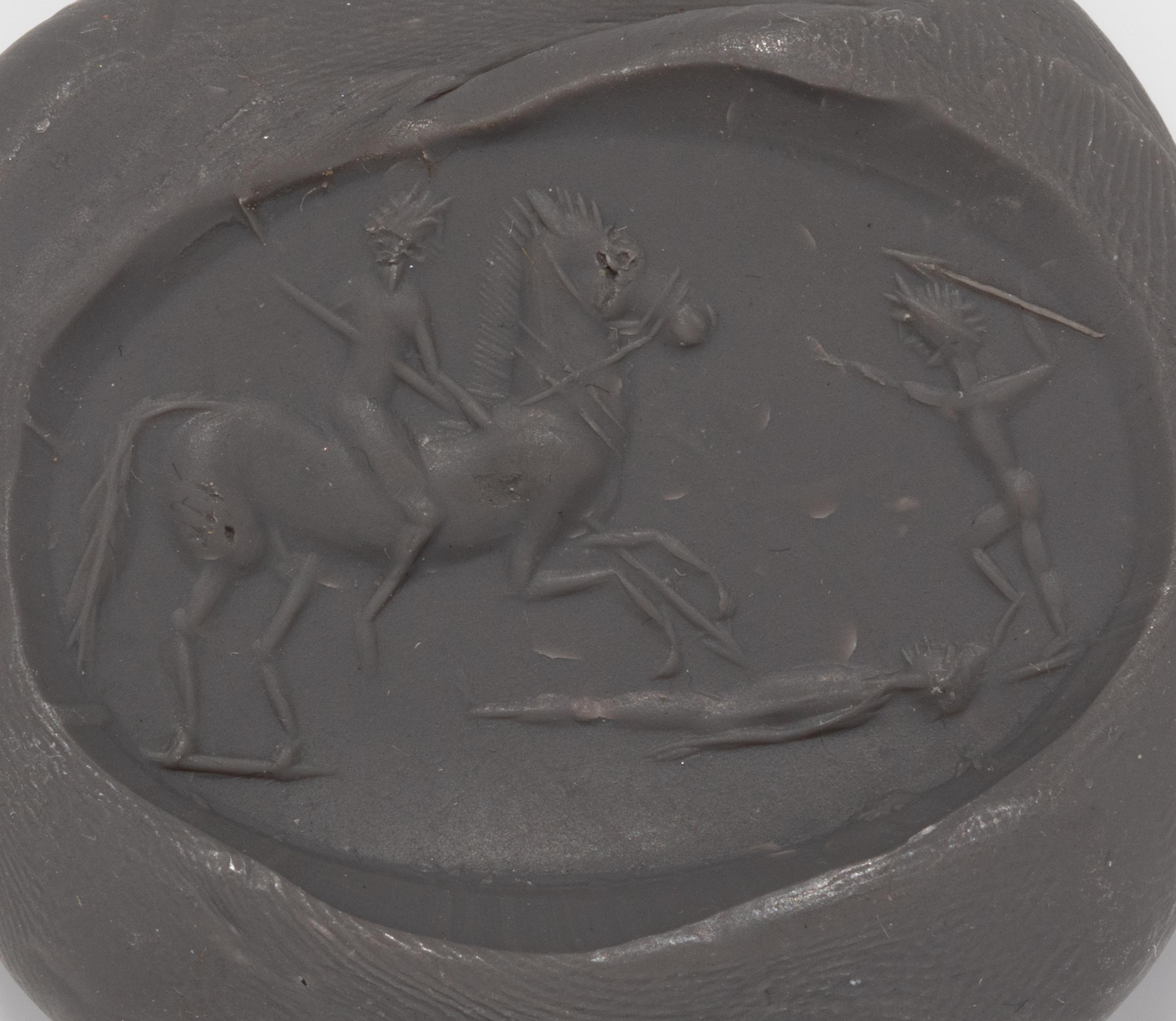 A Greco-Persian Style Chalcedony Scaraboid