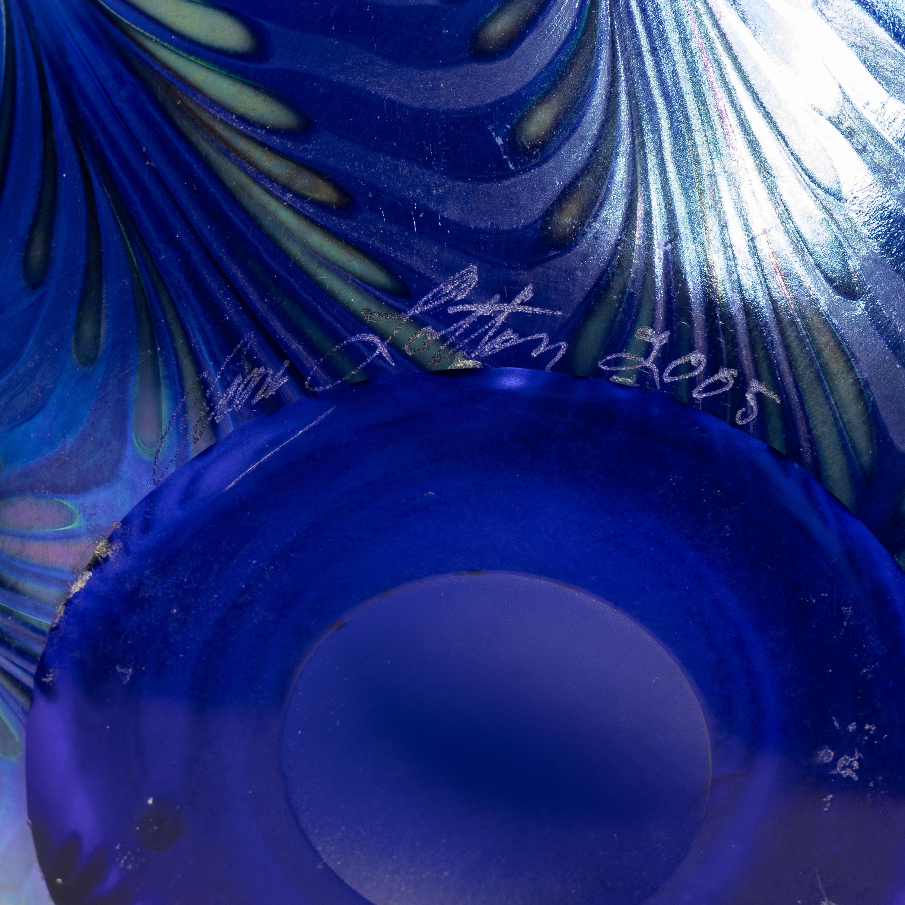 Charles Lotton (American, 1935–2021) — Iridescent Peacock Vase, 2005