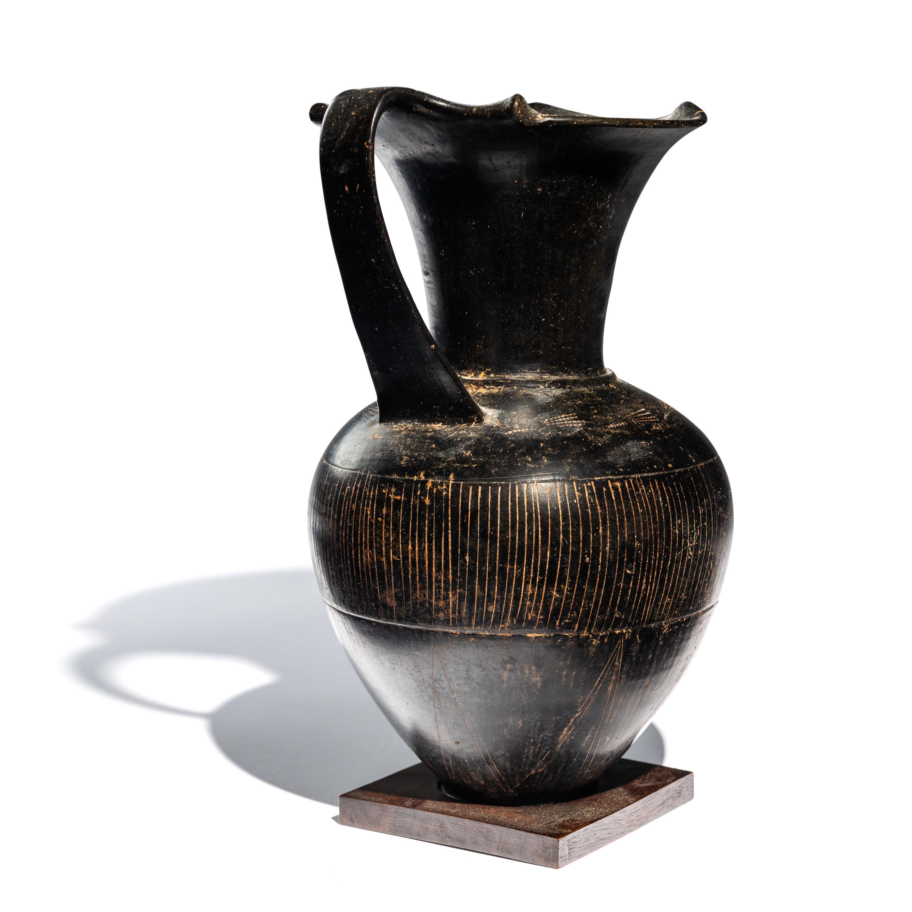 An Etruscan Bucchero Pitcher