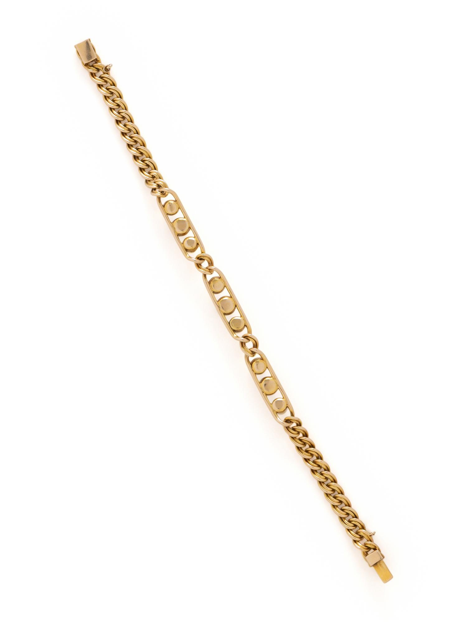 CULTURED PEARL AND YELLOW GOLD BRACELET