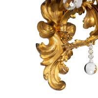 A Pair of Large French Gilt Bronze Sconces