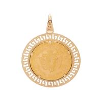 YELLOW GOLD AND COIN PENDANT