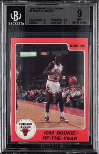 A 1986 Michael Jordan Star Set 1985 Rookie of The Year Card No. 6 (BGS 9 MINT)