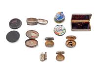 A Collection of Nine English and Continental Boxes