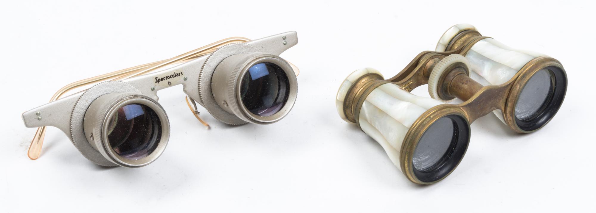 Two Pairs of Opera Glasses Width of first 4 inches.