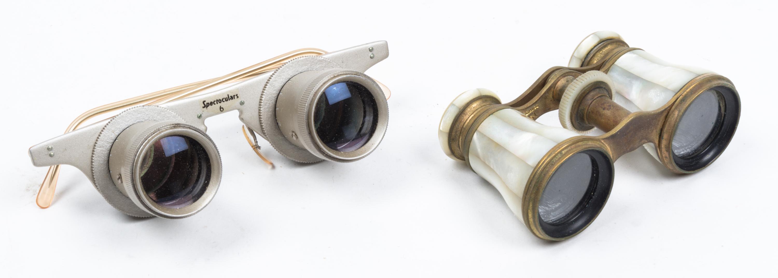 Two Pairs of Opera Glasses Width of first 4 inches.