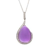 AMETHYST AND DIAMOND PENDANT/NECKLACE