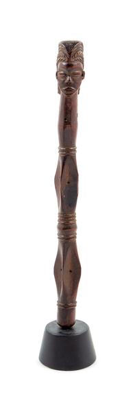 An African Wood Staff Height 14 1/2 inches. — 20TH CENTURY