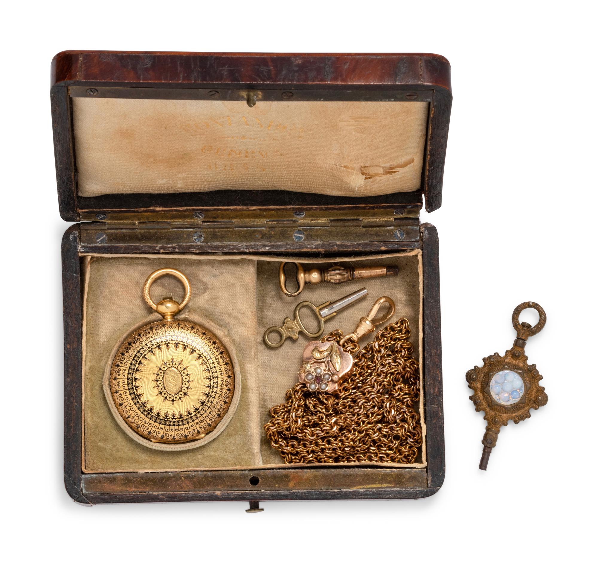 MONTANDON GENEVA, 18K YELLOW GOLD POCKETWATCH
