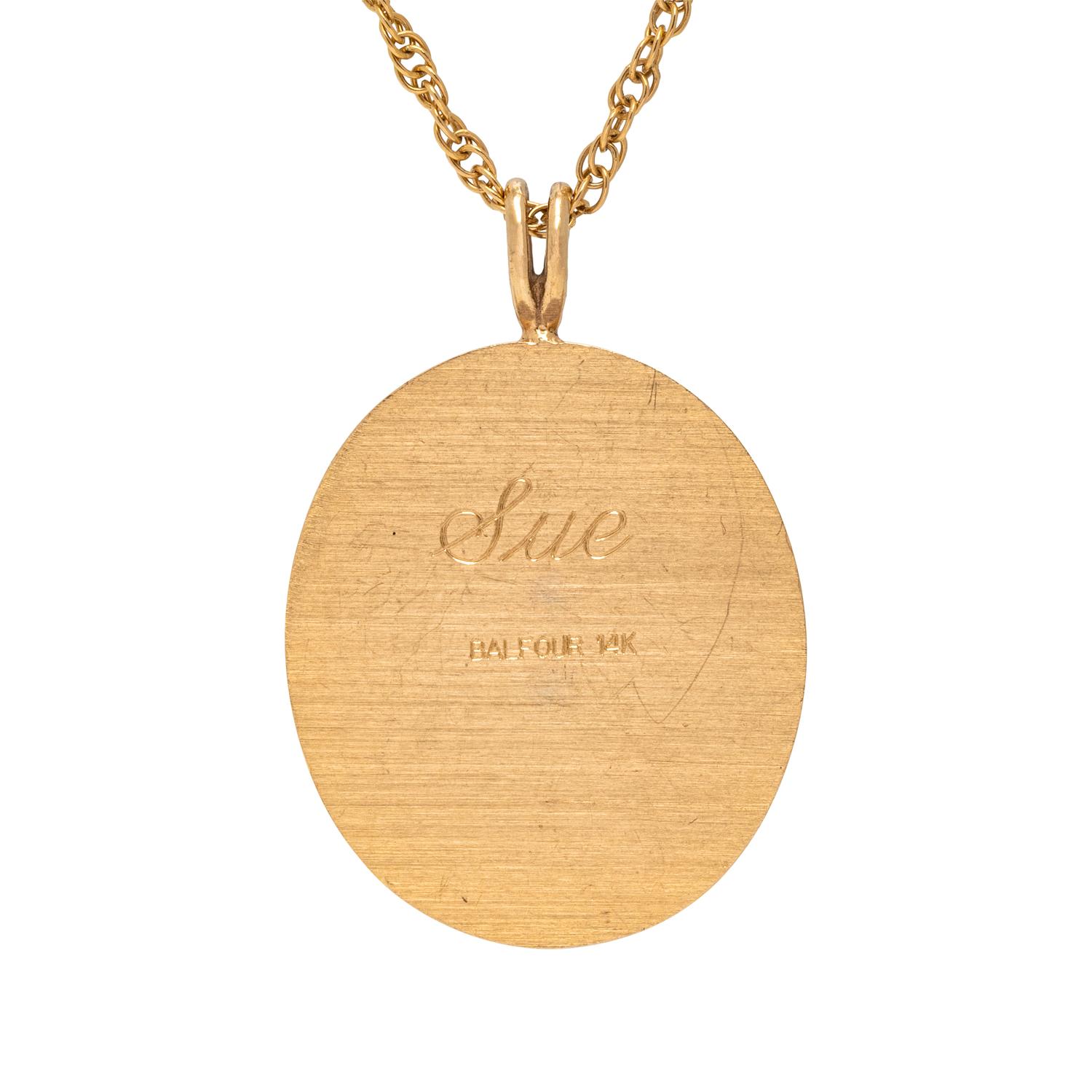 A 1998 New York Yankees World Series Champion Pendant — Gifted by Owner George Steinbrenner to His Sister, Susan Norpell