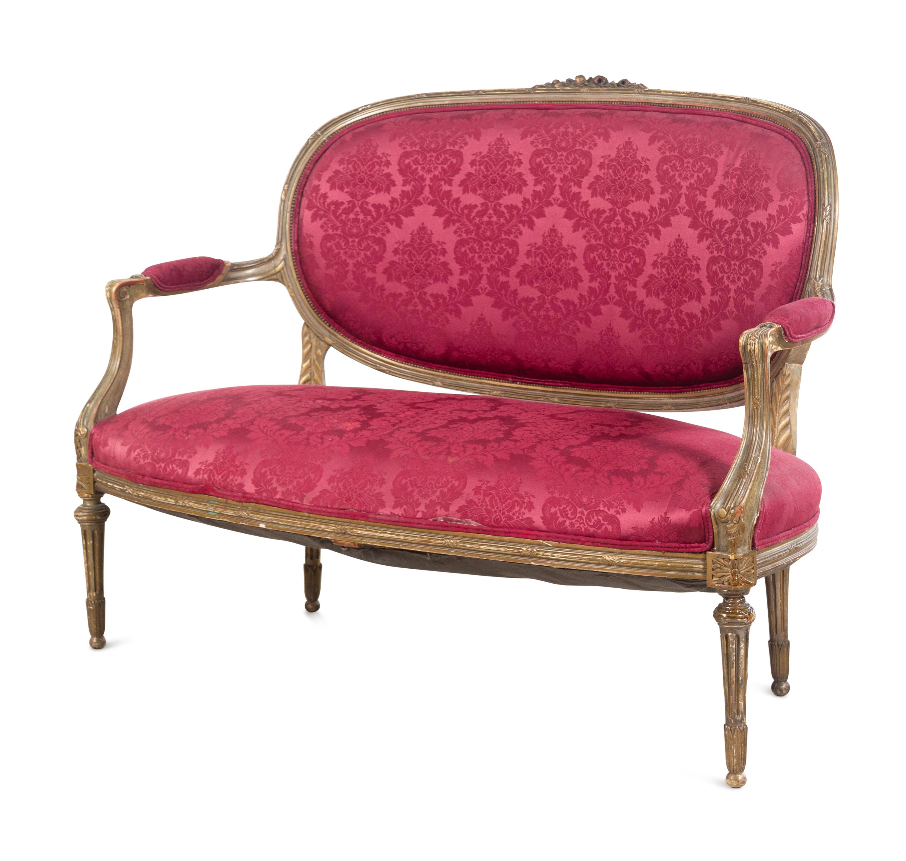 A Louis XVI Style Painted Salon Suite