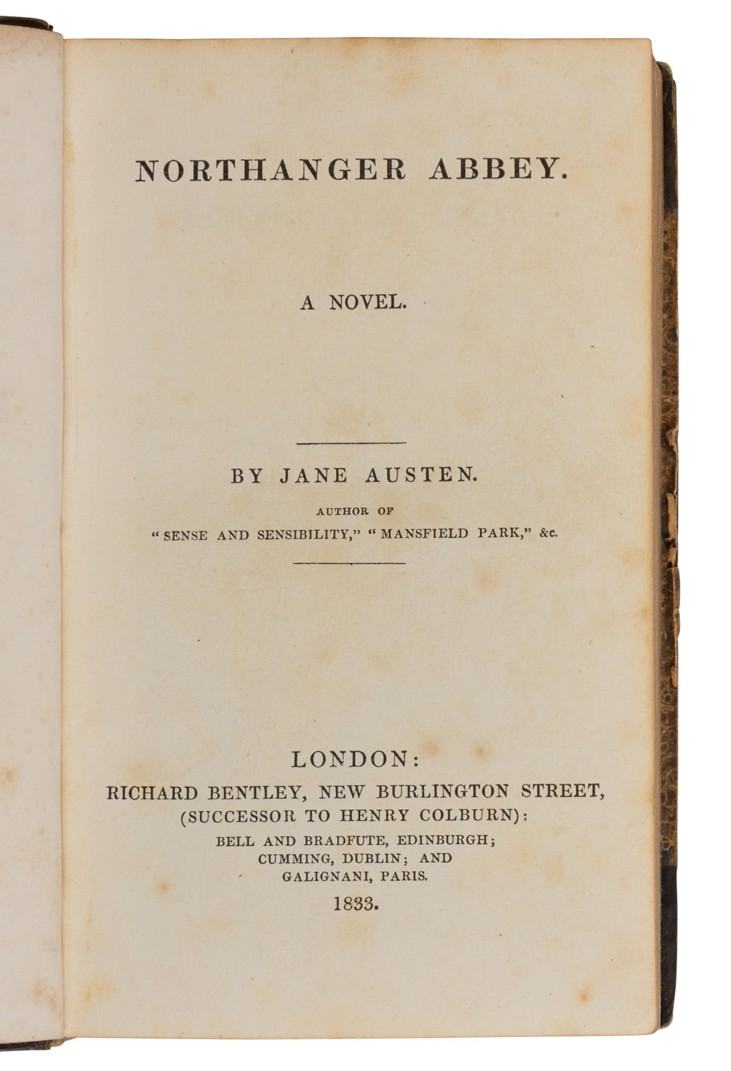 [BINDINGS & SETS]. -- [AUSTEN, Jane (1775-1817, et al]. [Standard Novels]. London: Richard Bentley, 1831-1833.
