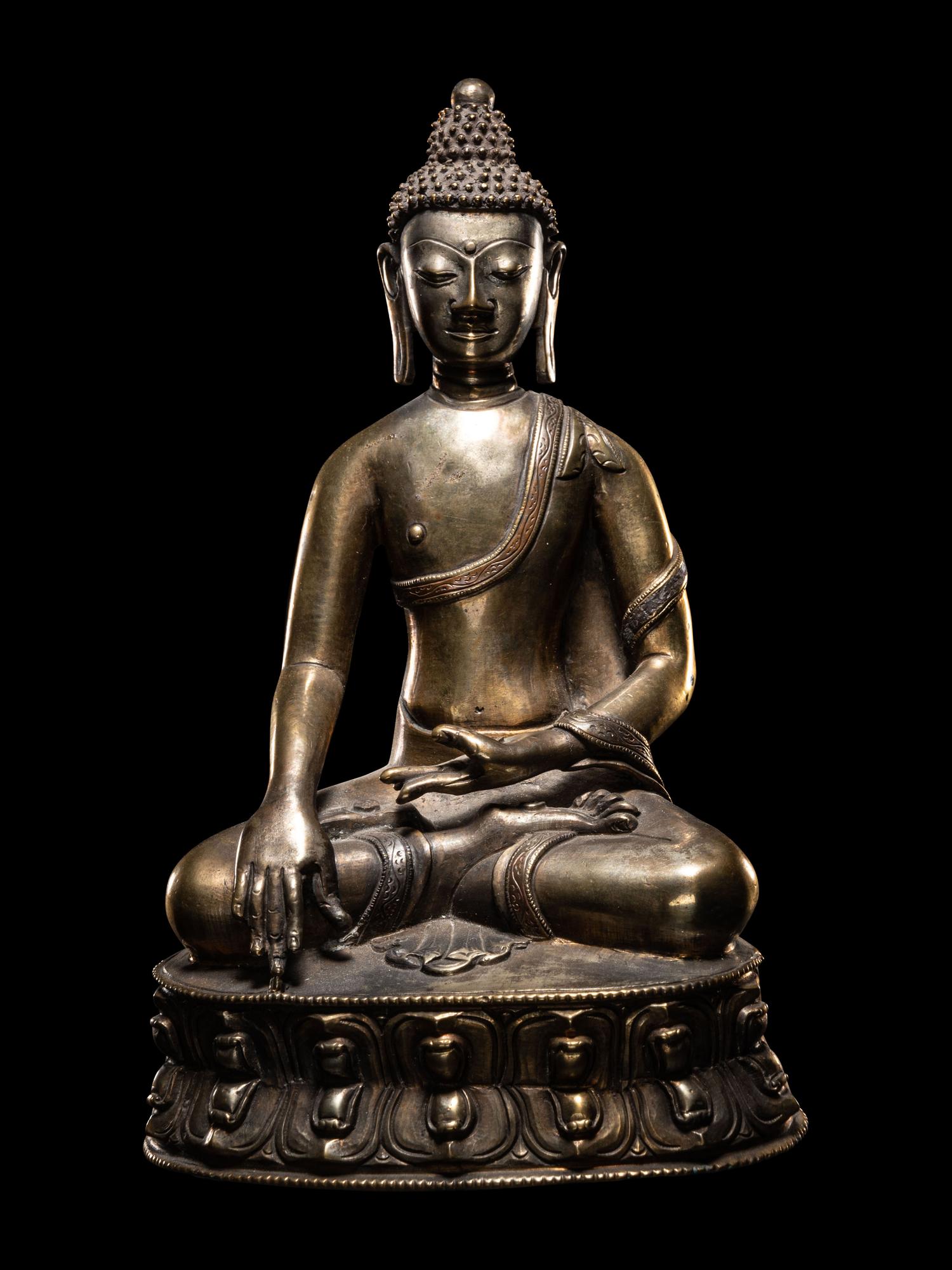 A Tibetan Bronze Figure of Buddha Shakyamuni