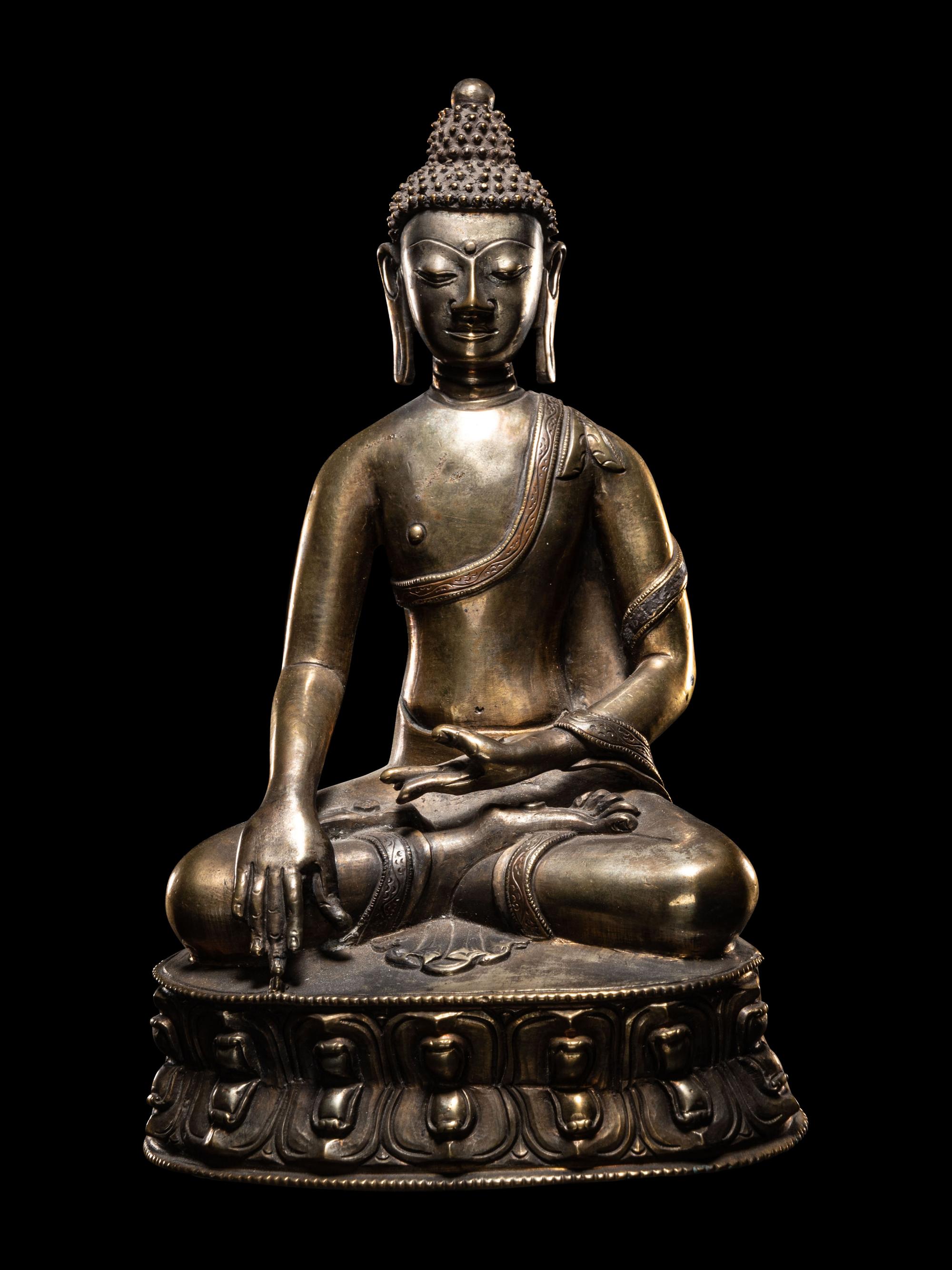 A Tibetan Bronze Figure of Buddha Shakyamuni