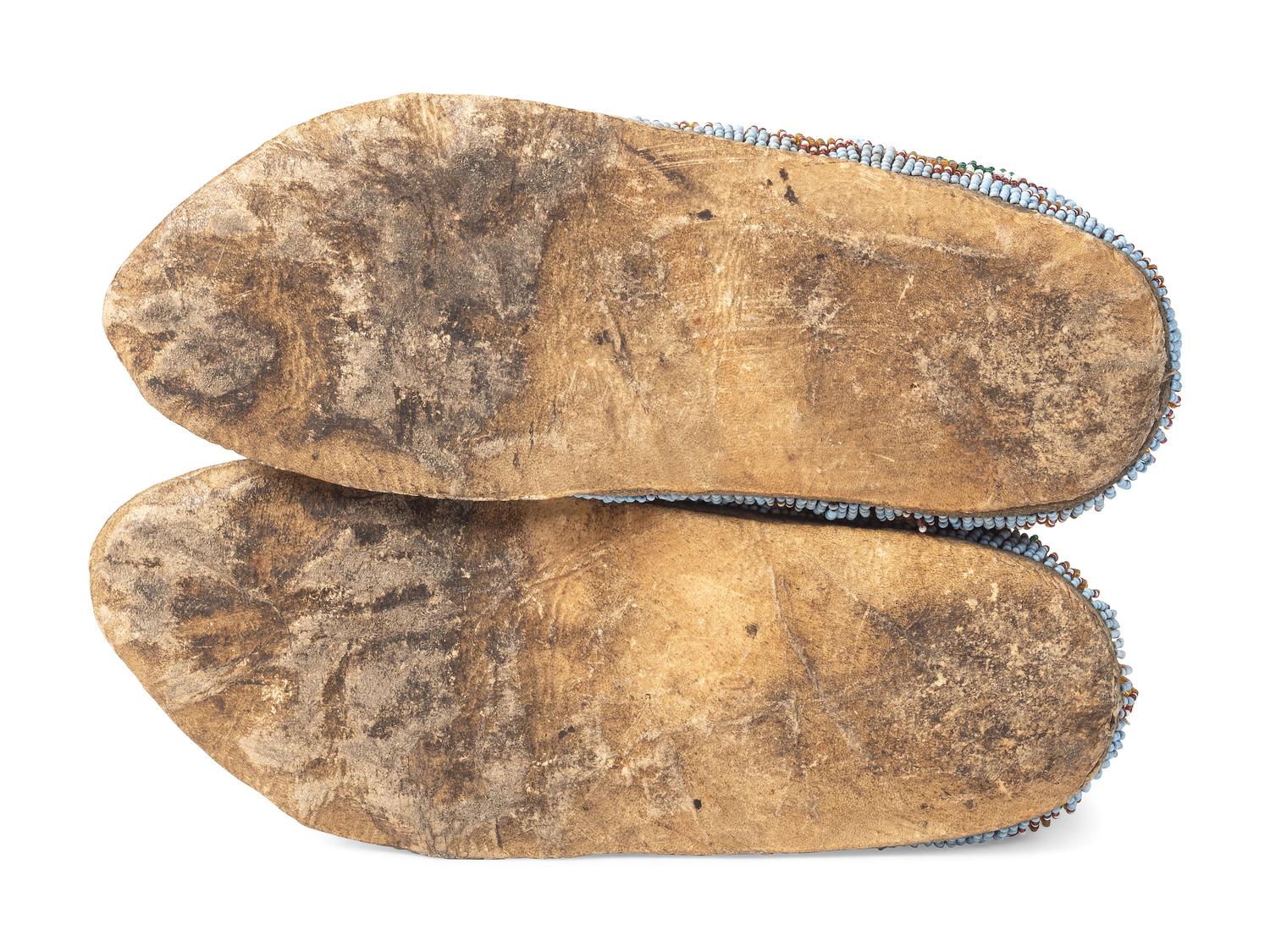 Apache Beaded Hide Moccasins