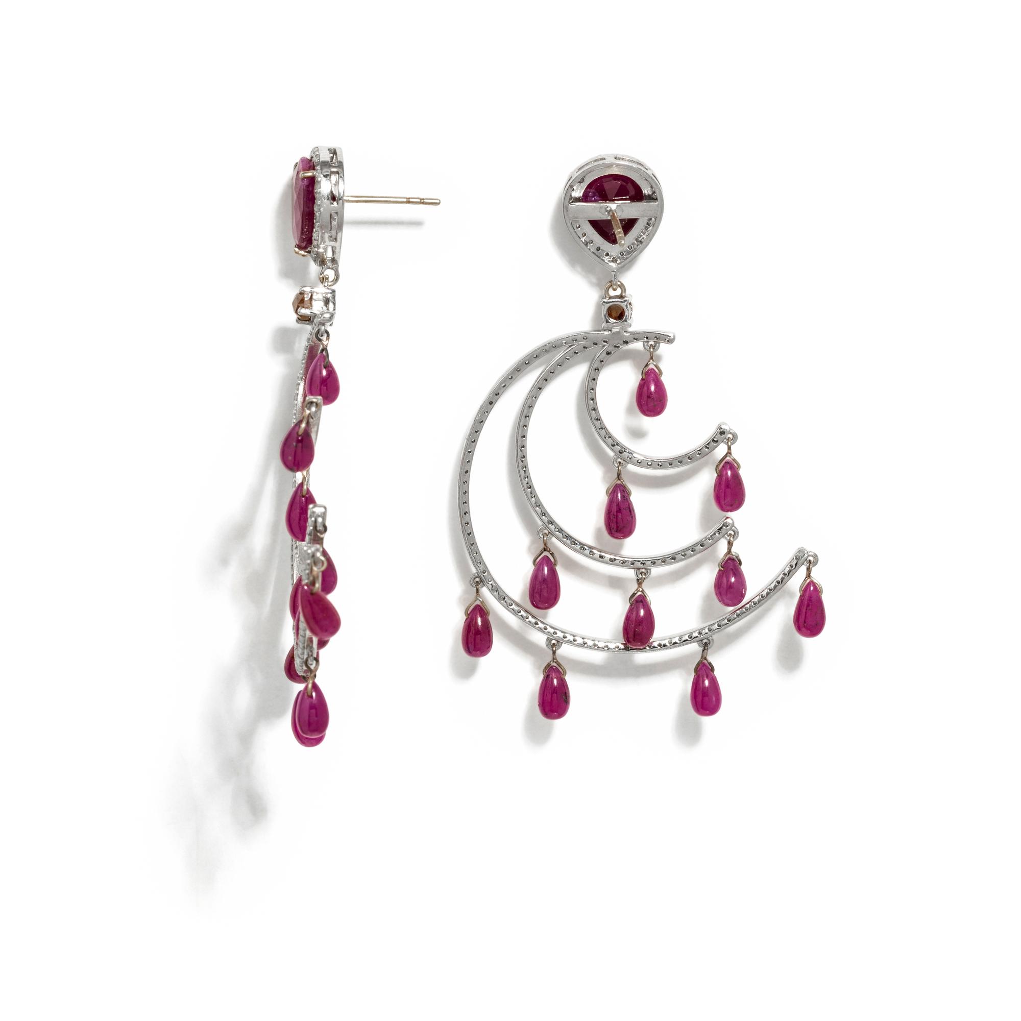 RUBY AND DIAMOND EARRINGS