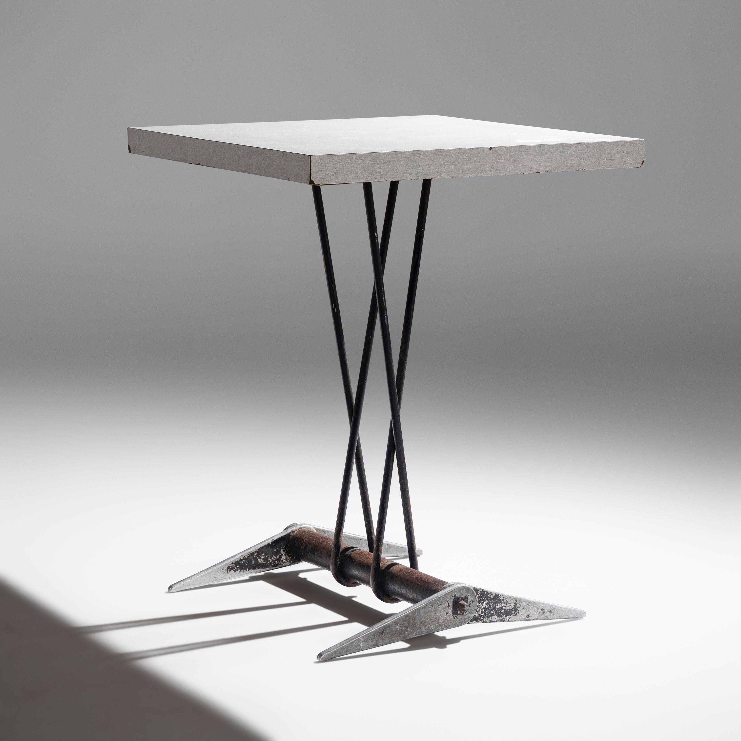 attributed to Jean Prouvé (French, 1901–1984) — Table, designed c. 1930s designed for the Aero Club Doncourt-les-Conflans
