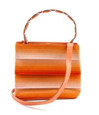 A Ferragamo Orange Ribbon Handbag,
