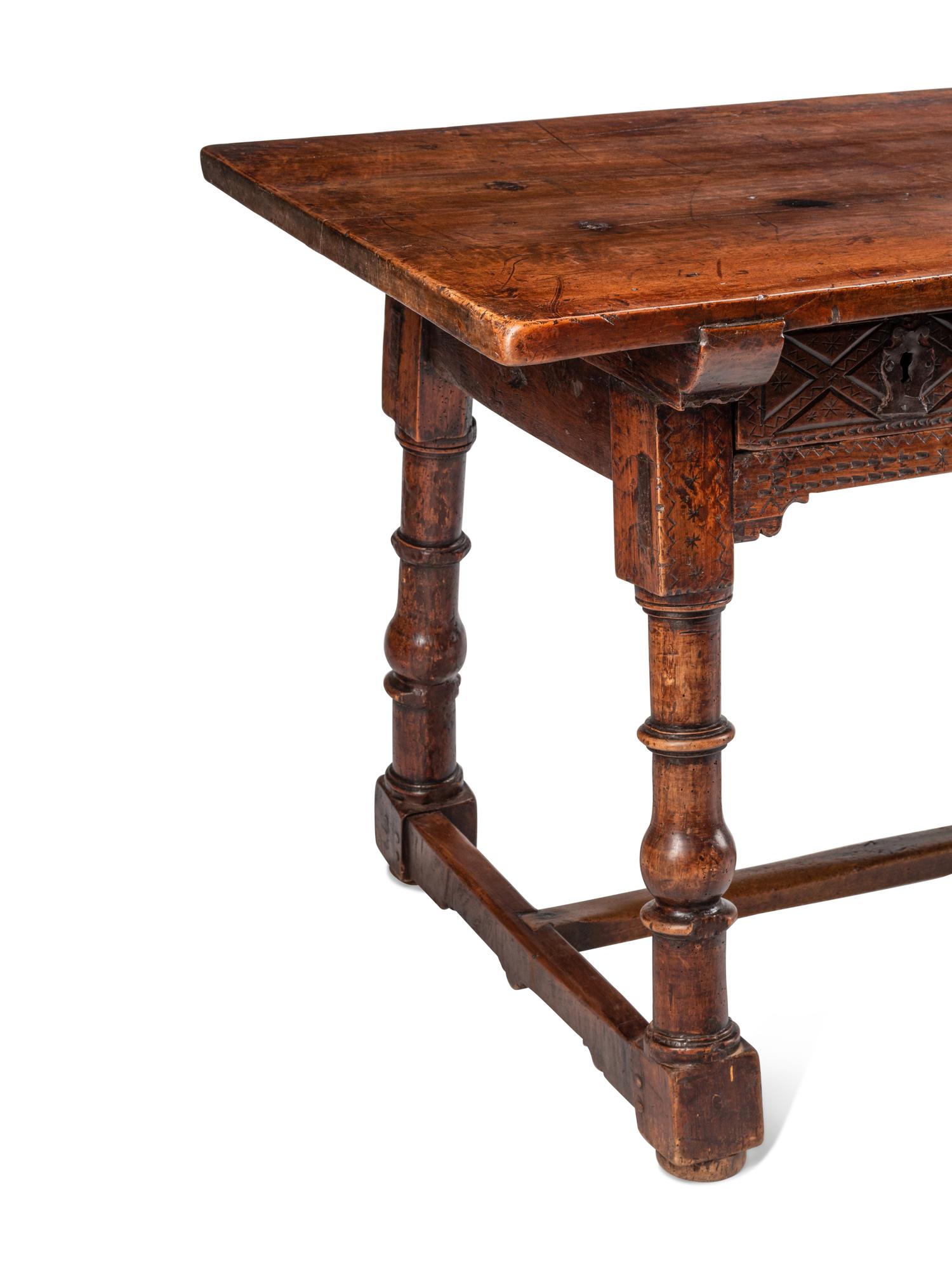 A Spanish Baroque Walnut Table