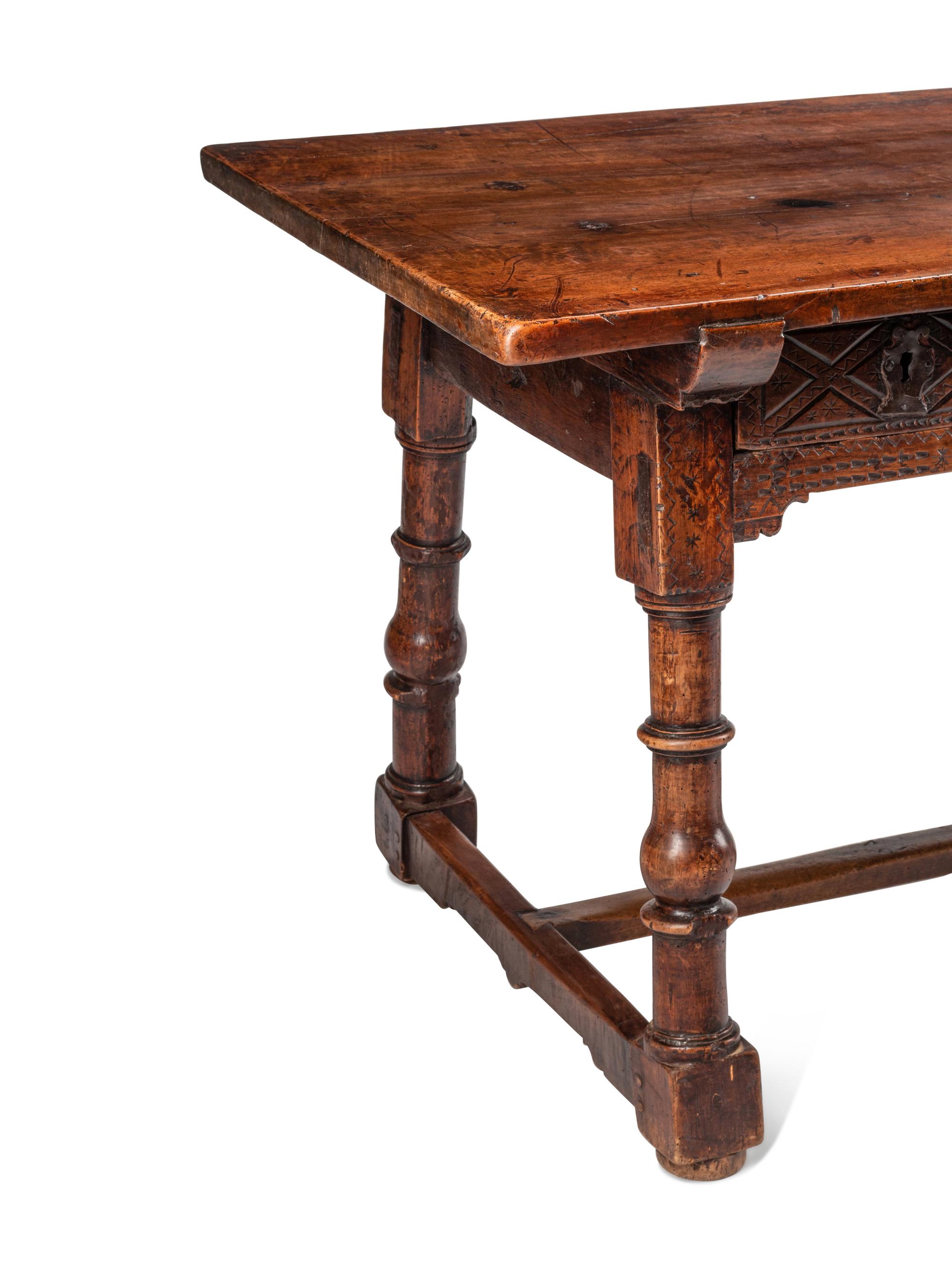 A Spanish Baroque Walnut Table