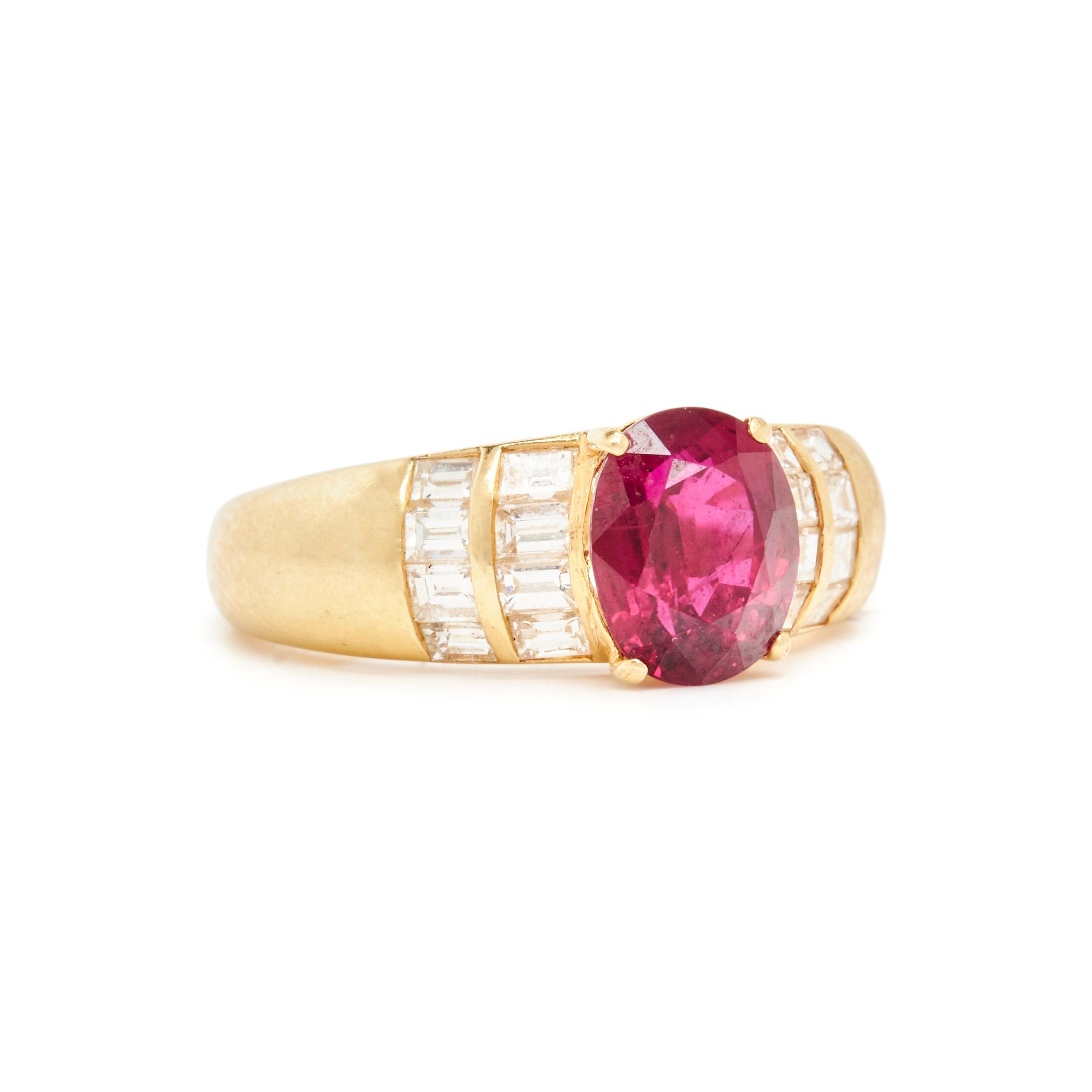YELLOW GOLD, RUBY, AND DIAMOND RING