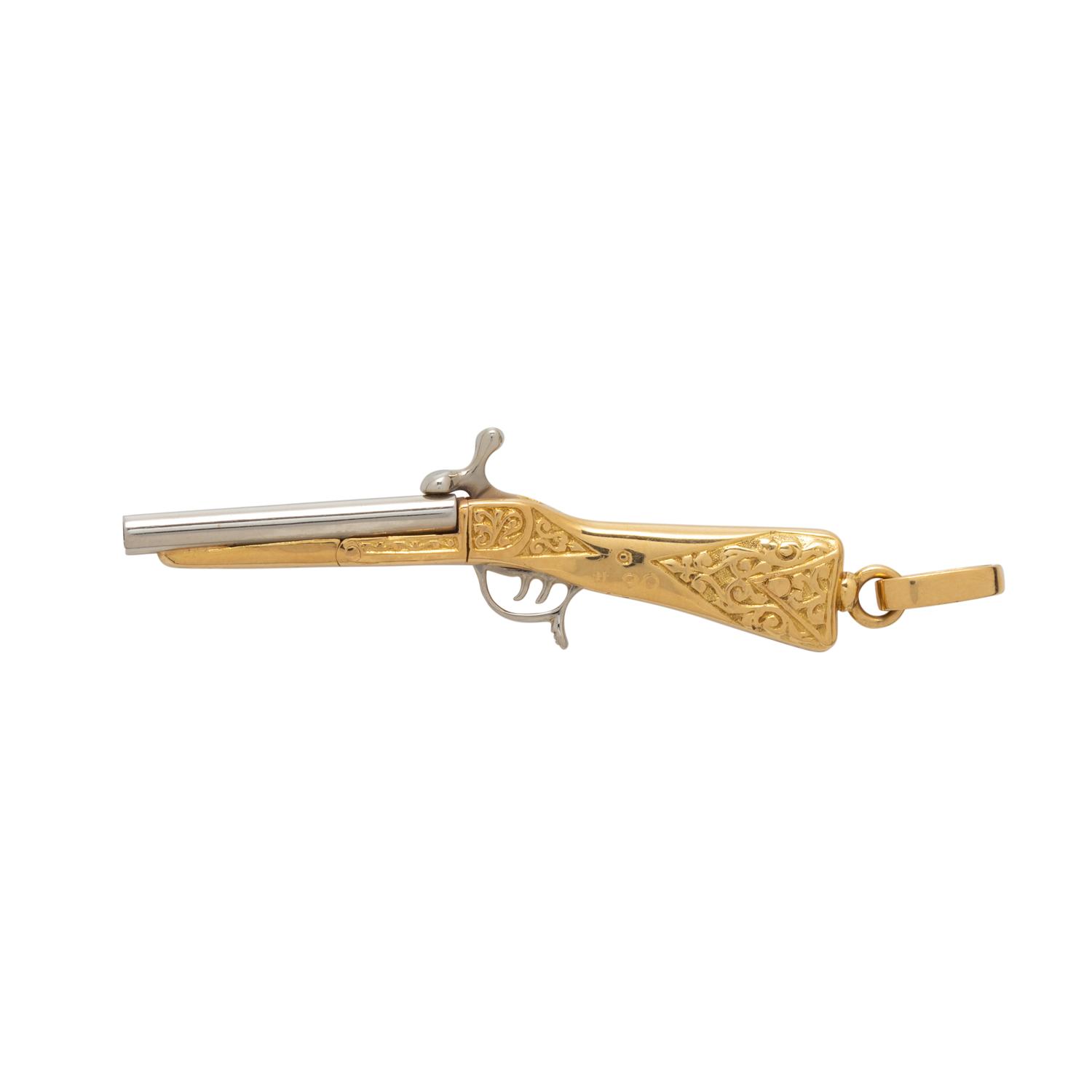 BICOLOR GOLD GUN CHARM